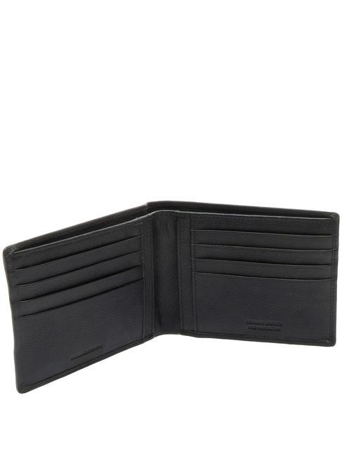 CALF Porte-feuille en cuire noir - Portefeuilles Homme