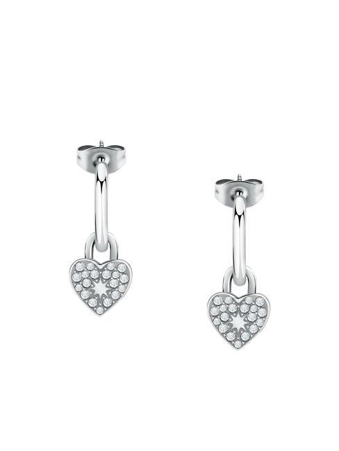 ABBRACCIO Boucles d'oreilles charms coeur avec zircons blanc - Boucles d'oreilles