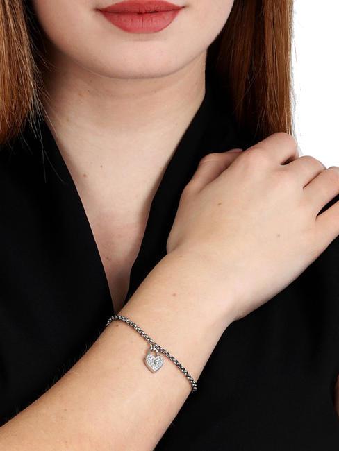 ABBRACCIO Bracelet à breloques coeur blanc - Bracelets
