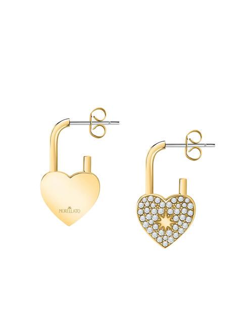 ABBRACCIO Boucles d'oreilles coeur avec zircons or - Boucles d'oreilles