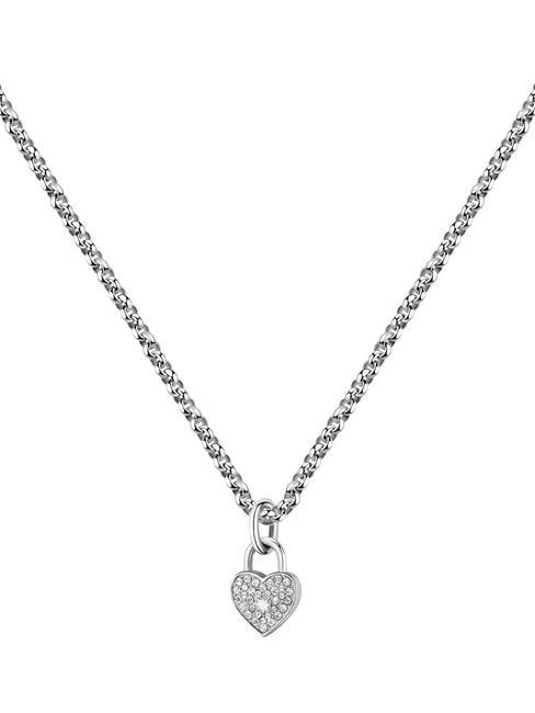 ABBRACCIO Collier à breloques coeur en zircon blanc - Colliers