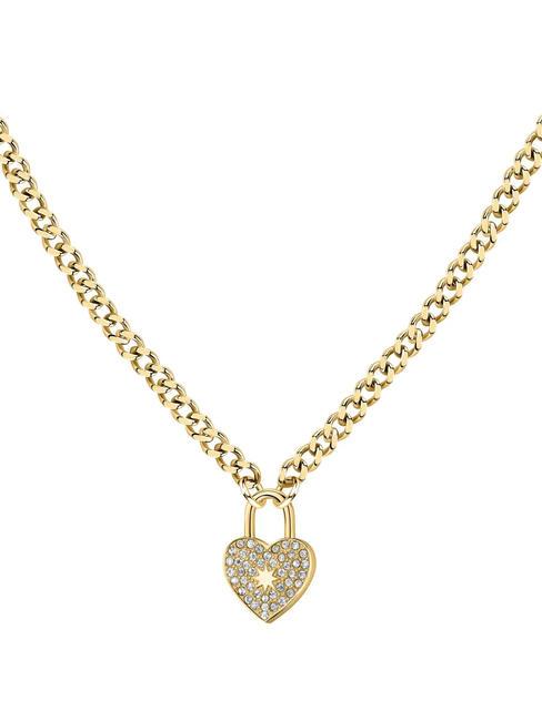 ABBRACCIO Collier à breloques coeur en zircon or - Colliers