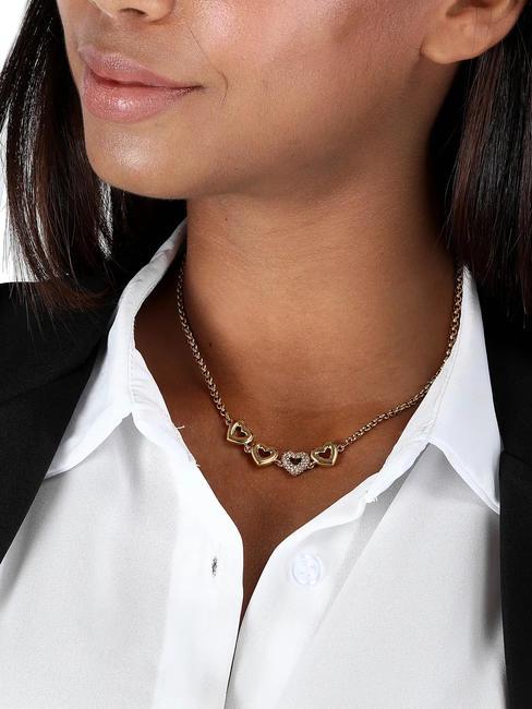BAGLIORI Collier ras de cou 4 coeurs or - Colliers