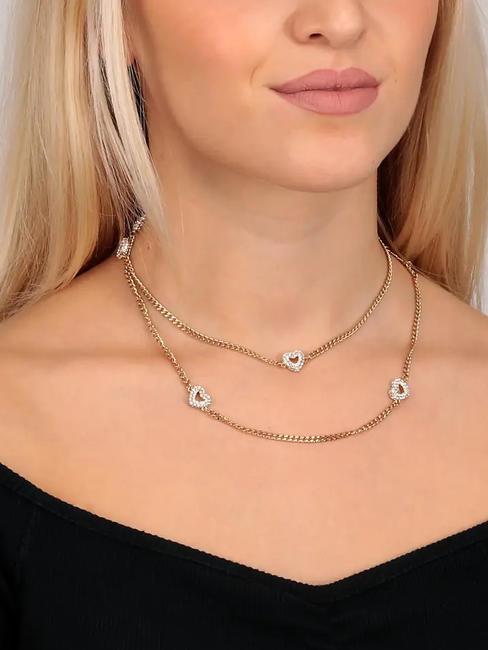 INCONTRI Collier double torsade avec coeurs or - Colliers