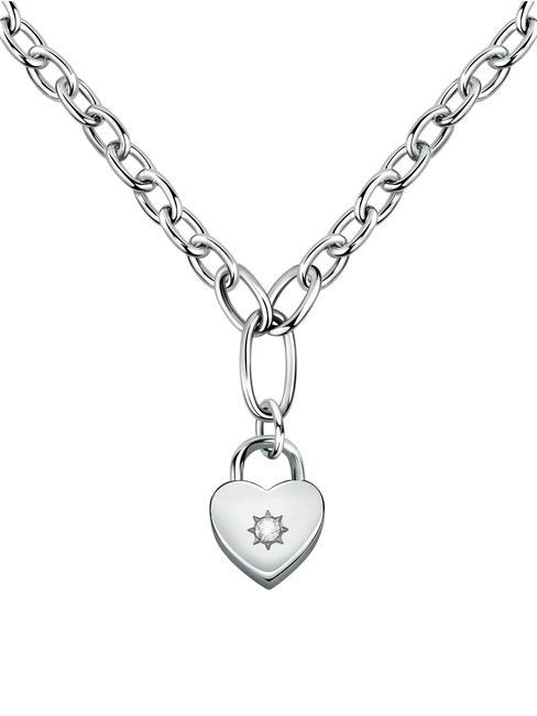 ABBRACCIO Collier chaîne à breloque coeur ARGENT - Colliers