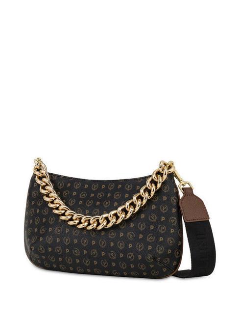 HERITAGE sac porté épaule à anse chaîne brun noir - Sacs pour Femme