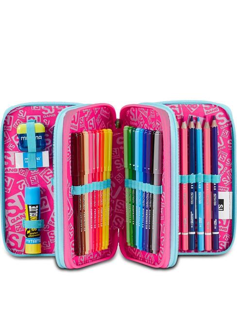 PINKFUR GIRL Trousse avec trousse scolaire compl&egrave;te bleu &eacute;clat - &Eacute;tuis et Accessoires