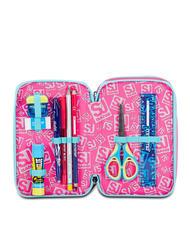 SJGANG PINKFUR GIRL Trousse avec trousse scolaire compl&egrave;te bleu &eacute;clat - &Eacute;tuis et Accessoires - 3
