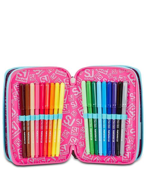 PINKFUR GIRL Trousse avec trousse scolaire compl&egrave;te bleu &eacute;clat - &Eacute;tuis et Accessoires