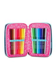 SJGANG PINKFUR GIRL Trousse avec trousse scolaire compl&egrave;te bleu &eacute;clat - &Eacute;tuis et Accessoires - 4
