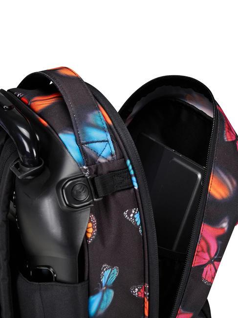 NEW WAY NEW PLUG Fantasy Sac &agrave; dos avec trolley amovible papillon flou - Sacs &agrave; dos &agrave; roulettes
