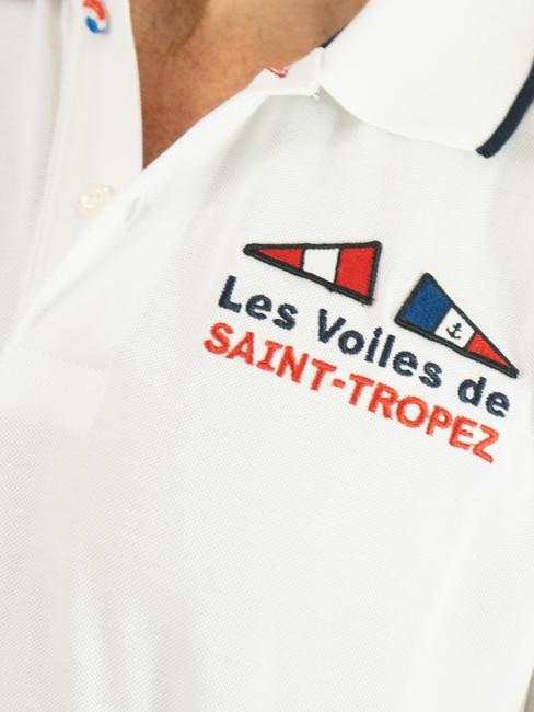 SAINT-TROPEZ Polo à manches courtes en coton blanc - chemise polo
