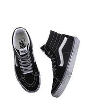 VANS UA SK8-HI Baskets en cuir stress&eacute; noir/blanc - Chaussures unisexe - 4
