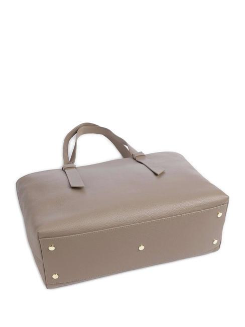 MALORY  Cabas épaule, en cuir taupe chaud - Sacs pour Femme