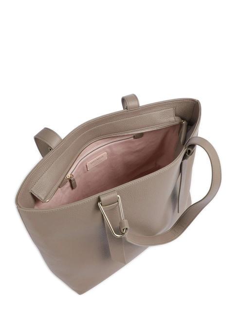 MALORY  Cabas épaule, en cuir taupe chaud - Sacs pour Femme