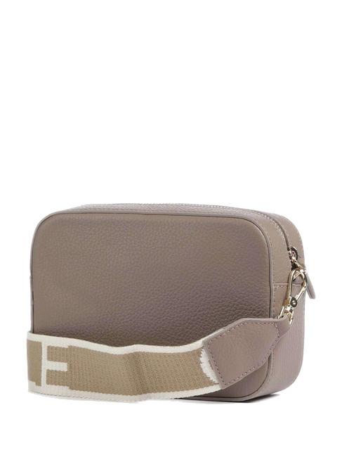 TEBE Sac &agrave; bandouli&egrave;re en cuir textur&eacute; taupe chaud 2 - Sacs pour Femme