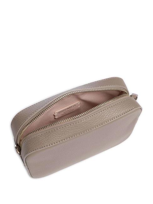 TEBE Sac &agrave; bandouli&egrave;re en cuir textur&eacute; taupe chaud 2 - Sacs pour Femme