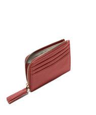 COCCINELLE TASSEL Porte-cartes zipp&eacute; en cuir martel&eacute; Brandy - Portefeuilles Femme - 2