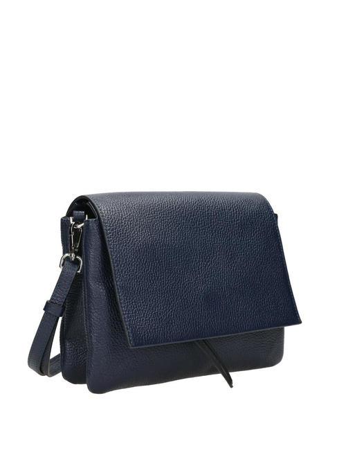 THREE Sac bandoulière, en cuir BLEU - Sacs pour Femme