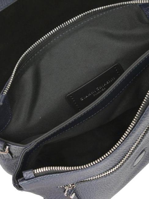 THREE Sac bandoulière, en cuir BLEU - Sacs pour Femme