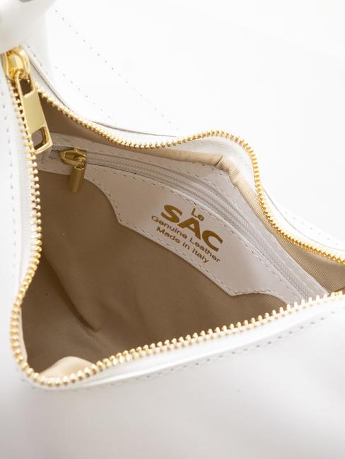 TULIPANO Sac bandouli&egrave;re, avec bandouli&egrave;re, en cuir blanc optique - Sacs pour Femme