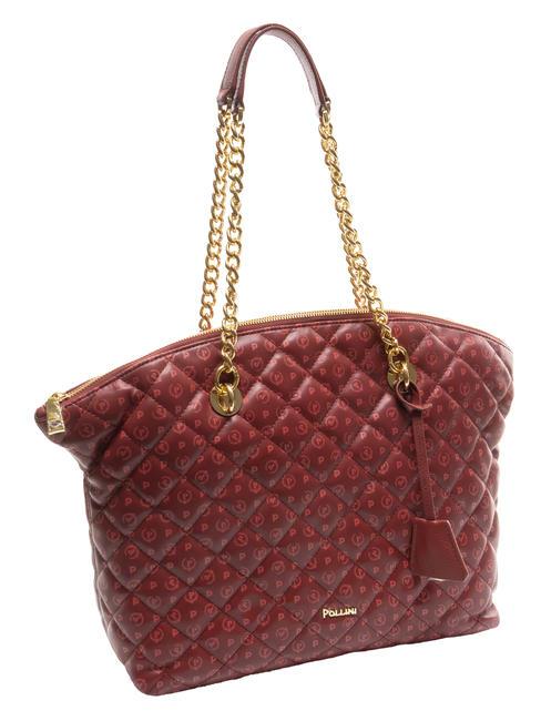 HERITAGE Quilted Cabas &eacute;paule Bourgogne - Sacs pour Femme