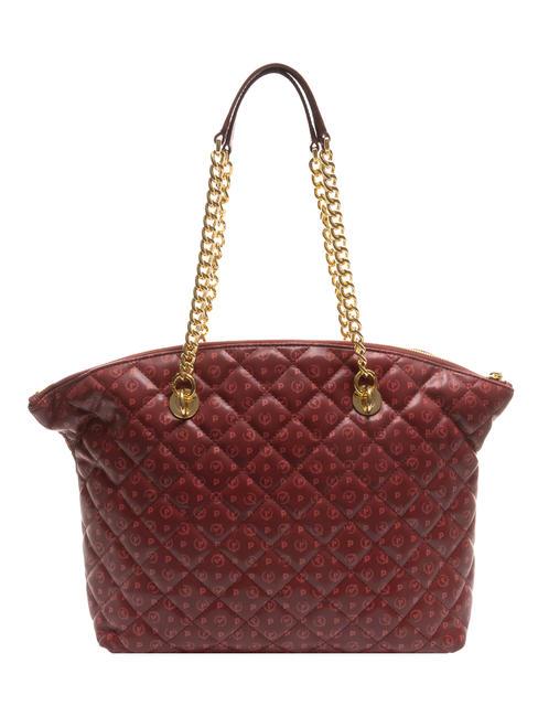 HERITAGE Quilted Cabas &eacute;paule Bourgogne - Sacs pour Femme