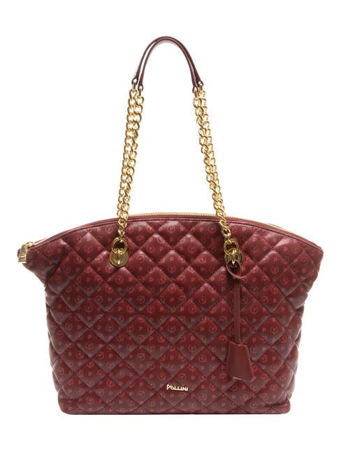 HERITAGE Quilted Cabas &eacute;paule Bourgogne - Sacs pour Femme