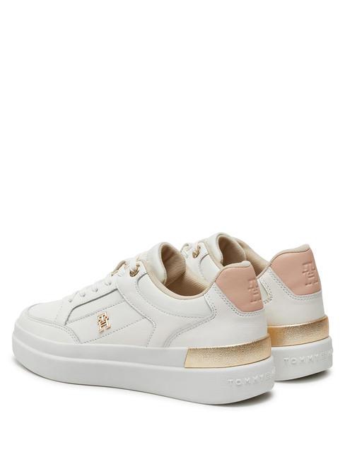 LUX HARDWARE COURT  Baskets en cuir blanc antique - Chaussures Femme