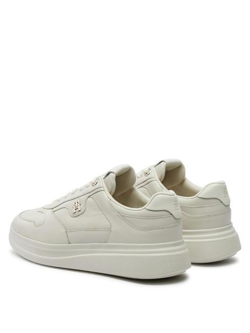 LUX POINTY COURT  Baskets en cuir blanc antique - Chaussures Femme