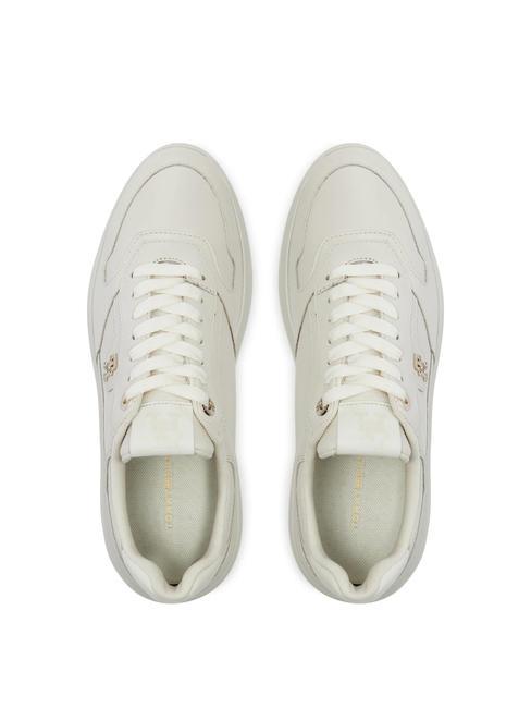 LUX POINTY COURT  Baskets en cuir blanc antique - Chaussures Femme