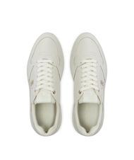 TOMMY HILFIGER LUX POINTY COURT  Baskets en cuir blanc antique - Chaussures Femme - 4