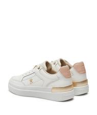 TOMMY HILFIGER LUX HARDWARE COURT  Baskets en cuir blanc antique - Chaussures Femme - 3