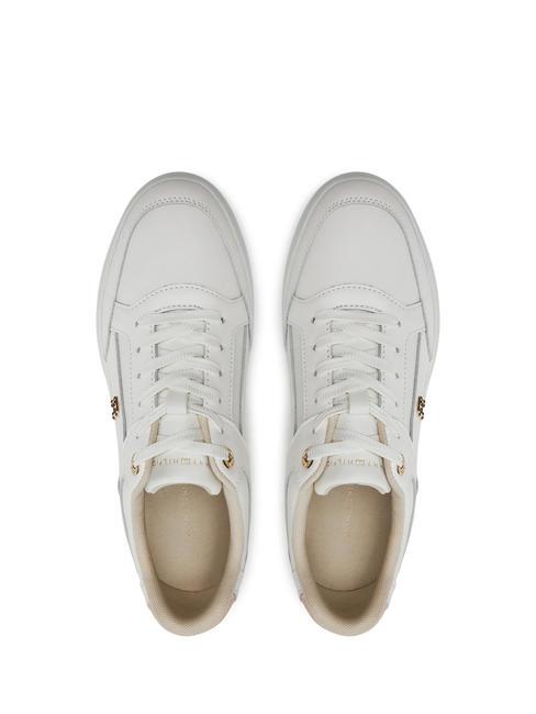LUX HARDWARE COURT  Baskets en cuir blanc antique - Chaussures Femme