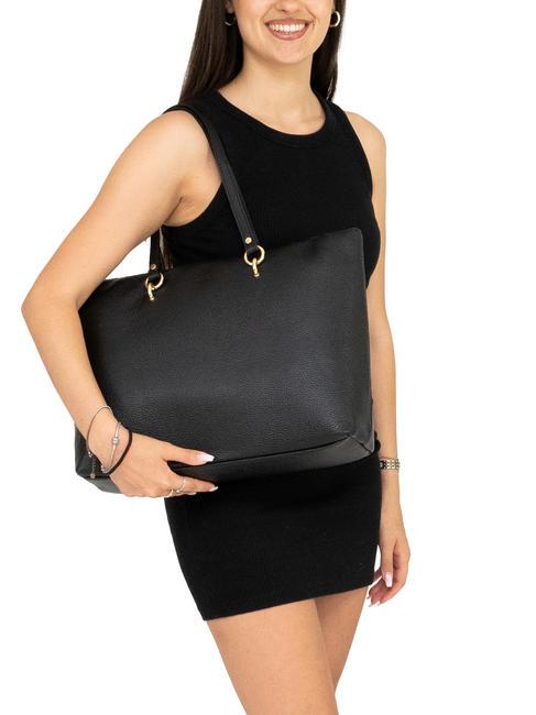 VIOLA  Sac cabas en cuir noir - Sacs pour Femme
