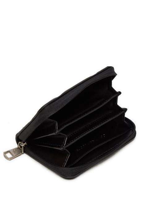 LINE QUILT Petit portefeuille zippé autour pvh noir - Portefeuilles Femme