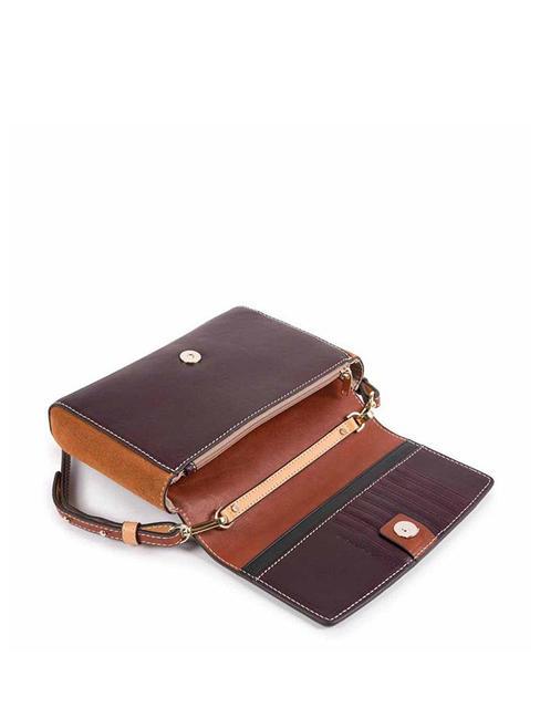 CAMPIONARIO - DAFNE  Mini sac bandouli&egrave;re, en cuir marron/beige - Sacs pour Femme