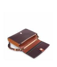 PIQUADRO CAMPIONARIO - DAFNE  Mini sac bandouli&egrave;re, en cuir marron/beige - Sacs pour Femme - 4