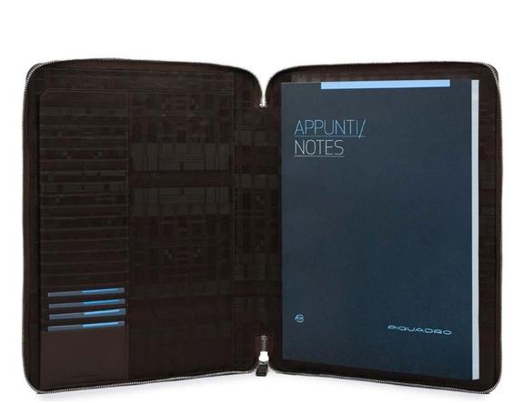 Conf&eacute;rencier Ligne CARY, en cuir Noir - &Eacute;tui pour tablette & Organiseur