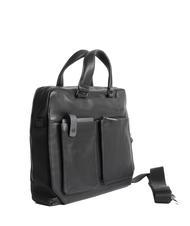 PIQUADRO CAMPIONARIO - TALLIN  Mallette PC 14", en cuir Noir - Porte Documents Travail - 2