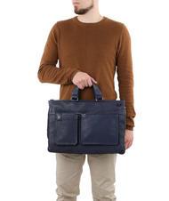 PIQUADRO CAMPIONARIO - TALLIN Sac &agrave; dos pour ordinateur 15" bleu - Porte Documents Travail - 7