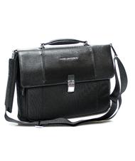 PIQUADRO Porte document LINK 2, sac pour ordinateur portable 13'', extensible Noir - Porte Documents Travail - 2