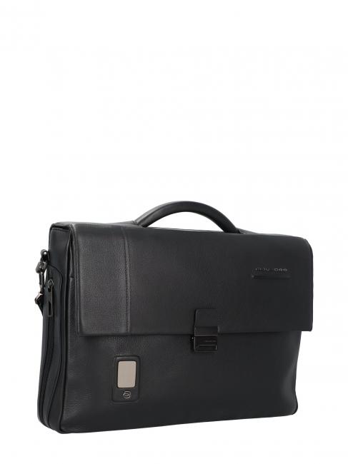 CAMPIONARIO - AKRON  Porte-documents en cuir extensible, support PC 15,6 " Noir - Porte Documents Travail