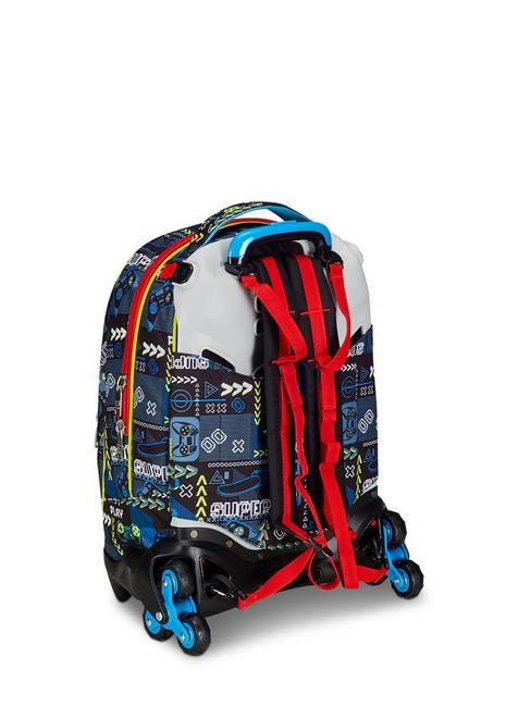 FUNNYGOAL Sac à dos trolley 3 en 1, amovible ROUGE VIF - Sacs à dos à roulettes