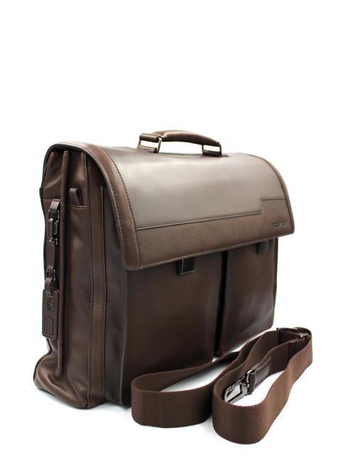 CAMPIONARIO - WOSTOK Mallette PC en cuir 15,6" MORO - Porte Documents Travail
