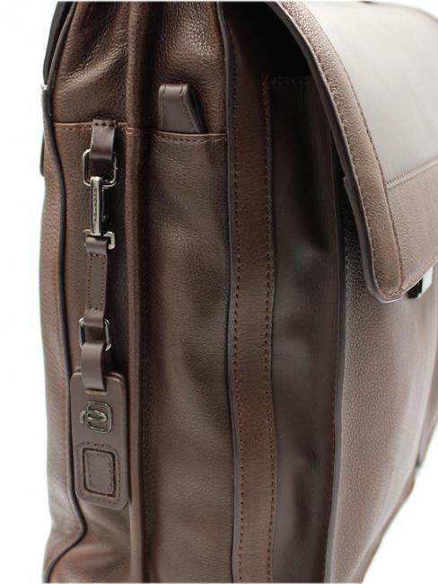 CAMPIONARIO - WOSTOK Mallette PC en cuir 15,6" MORO - Porte Documents Travail