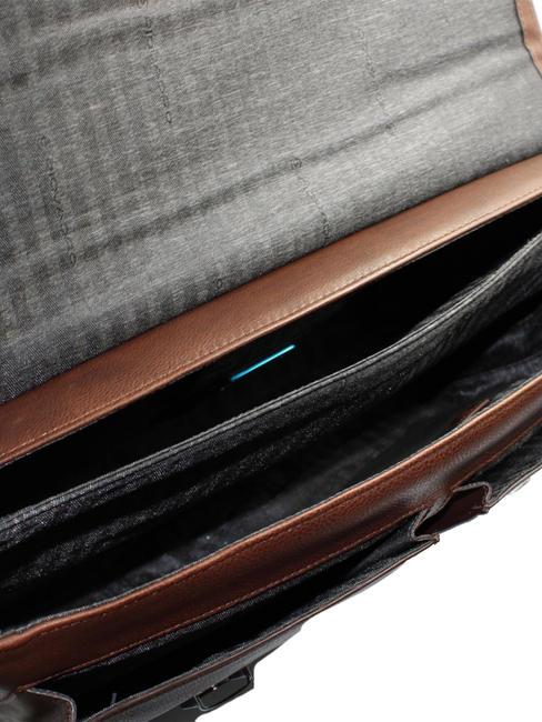 CAMPIONARIO - WOSTOK Mallette PC en cuir 15,6" MORO - Porte Documents Travail