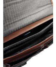 PIQUADRO CAMPIONARIO - WOSTOK Mallette PC en cuir 15,6" MORO - Porte Documents Travail - 5