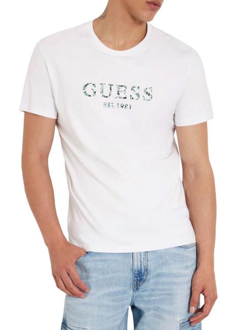 SS CN IRIDESCENT T-shirt en coton extensible blanc pur - T-shirt