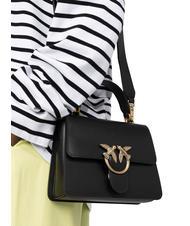 PINKO MINI LOVE BAG Sac avec poignée noir-or antique - Sacs pour Femme - 5